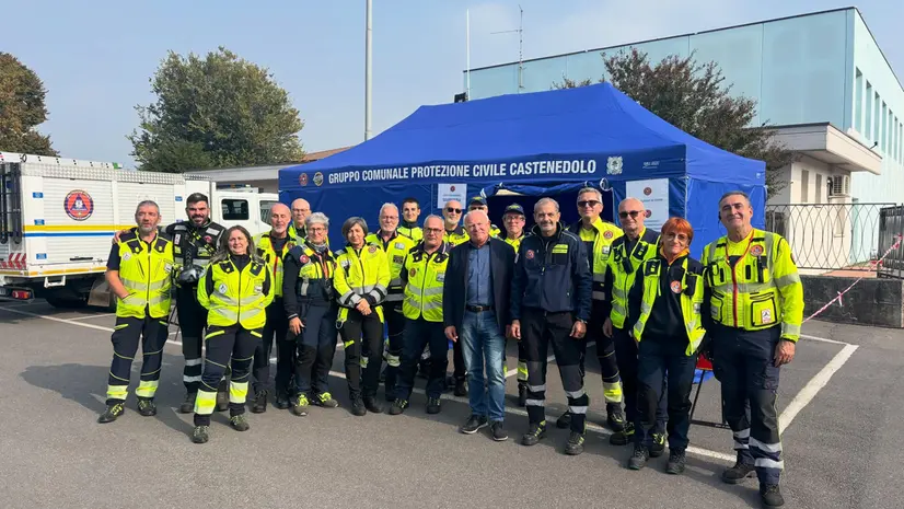 I volontari della Protezione civile di Castenedolo