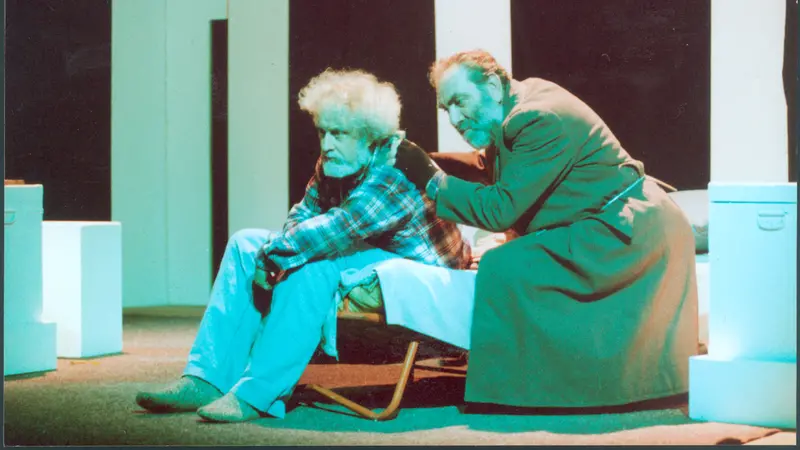 Bruno Frusca in scena con Sergio Isonni