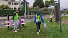 Alcuni dei partecipanti all’ultimo «Plogging day»