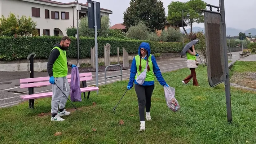 Alcuni dei partecipanti all’ultimo «Plogging day»