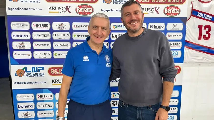 Coach Marco Calvani e il club manager Giacomo Carrera