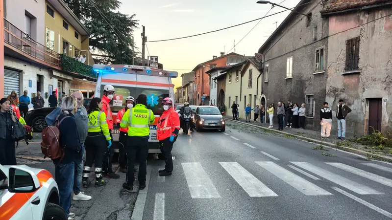 Il luogo dell'incidente in via Martiri della Libertà