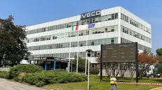 L'entrata del complesso Iveco di Brescia, in via Volturno