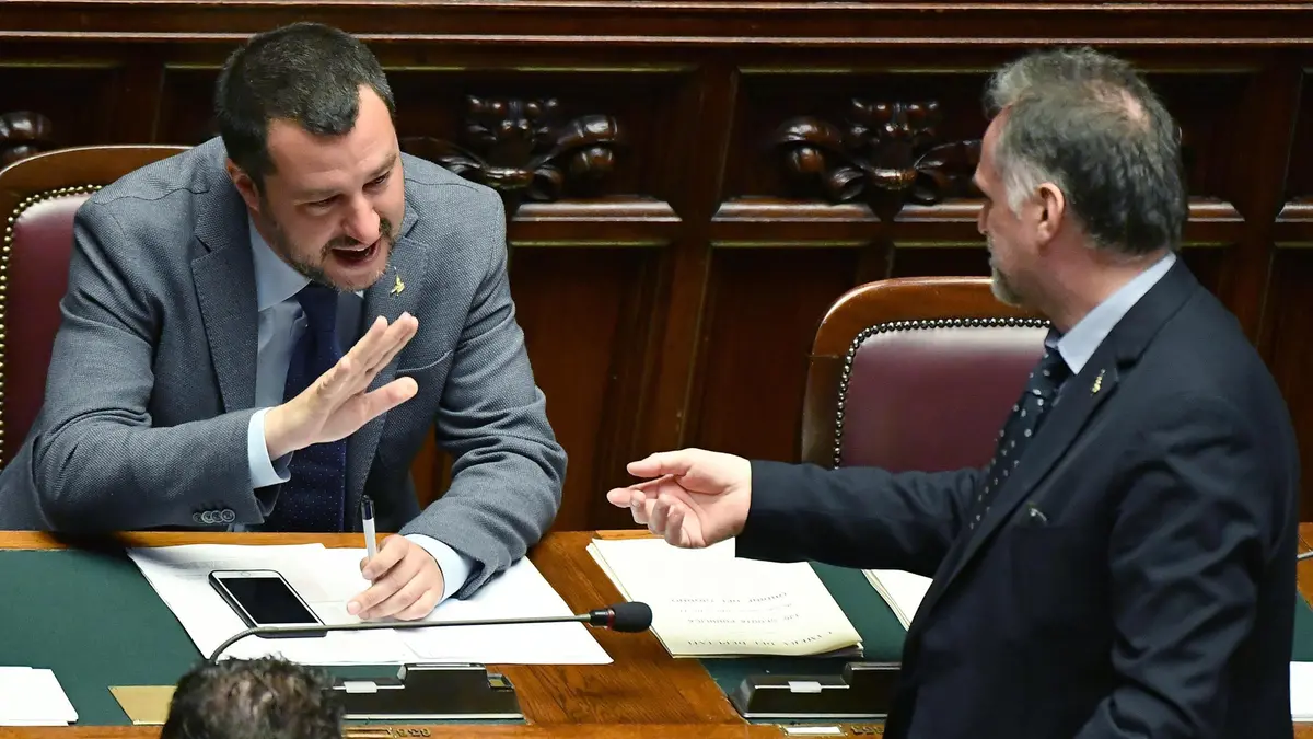 Matteo Salvini e Massimo Garavaglia - Foto Ansa © www.giornaledibrescia.it