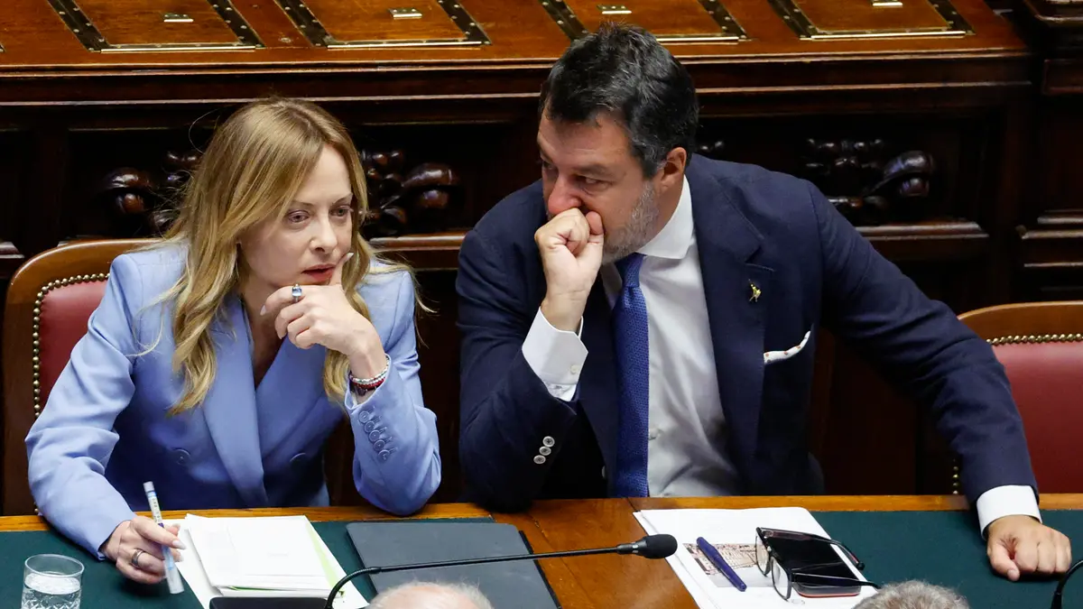 Giorgia Meloni e Matteo Salvini - Foto Ansa © www.giornaledibrescia.it