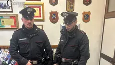 I carabinieri con la cocaina sequestrata
