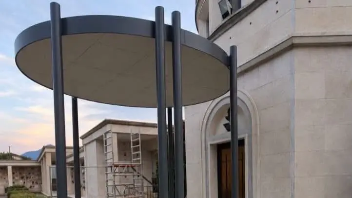 La cappella realizzata al cimitero di Pieve