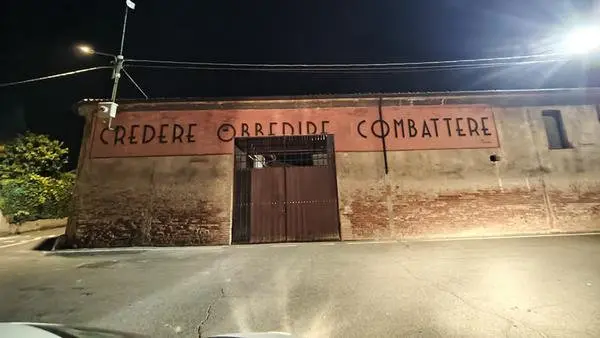 La scritta ripristinata ad Acquafredda