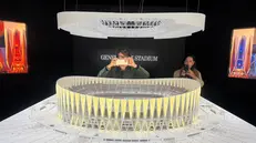 Il plastico del nuovo Generali Stadium di Milano