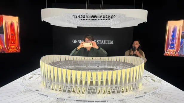 Il plastico del nuovo Generali Stadium di Milano
