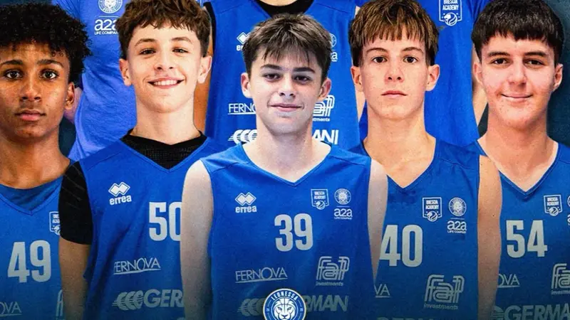 Il logo Germani sulle maglie del settore giovanile di Brescia - © Instagram Brescia Academy