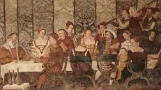 Un affresco di un banchetto offerto da Bartolomeo Colleoni nel 1520