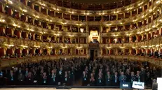 La platea del Teatro Grande durante il congresso